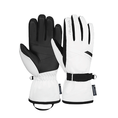 Превью Горнолыжная одежда со скидкой Перчатки горнолыжные REUSCH Helena R-Tex Xt White/Black